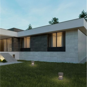 Stalp exterior din ciment IP65 LED Lua H-22cm 250223 universul-luminii.ro