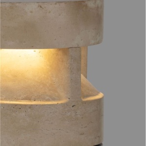 Stalp exterior din travertin LED IP65 Balma 251293 universul-luminii.ro
