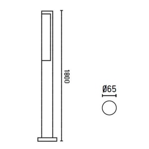 Stalp exterior IP54, LED H-180cm Beret 75524 55433 universul-luminii.ro