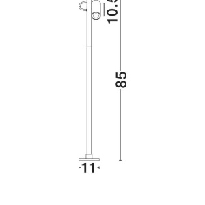 Stalp exterior Spot directionabil IP65 DARMA H-85cm 251103 universul-luminii.ro