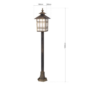 Stalp exterior stil clasic H100cm IP44 Kiko AL 11-1117/1 Patina OR - Img 8