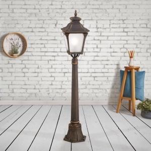 Stalp exterior stil clasic IP23 H115cm Aiko AL 11-1140/1 Patina OR 181033 universul-luminii.ro