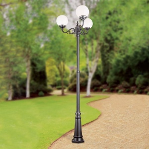 Stalp exterior stil clasic IP43 H256cm Reika negru AL 11-1175/3 schwarz OR - Img 6