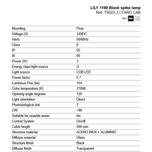 Stalp iluminat exterior decorativ cu tarus LILY 1190 - Img 8