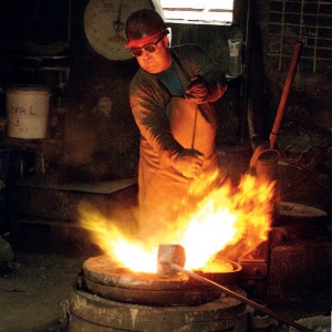 Stalp iluminat exterior din fier forjat, inaltime 151cm, AL 6837 176443 universul-luminii.ro