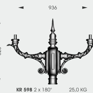 Stalp iluminat exterior din fier forjat, inaltime 335cm, AL 6721 179763 universul-luminii.ro