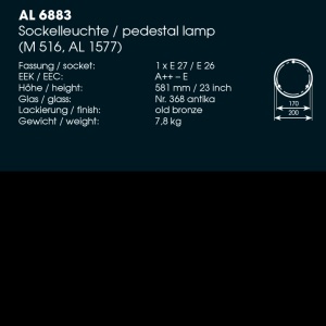 Stalp iluminat exterior din fier forjat, inaltime 58,1cm, AL 6883 61373 universul-luminii.ro