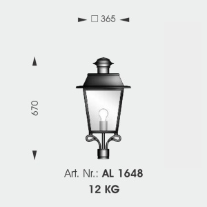 Stalp iluminat exterior din fier forjat, inaltime 84cm, AL 6796 172803 universul-luminii.ro