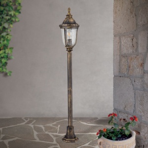 Stalp iluminat exterior IP23 H112cm August AL 11-1122/1 Patina OR 174513 universul-luminii.ro