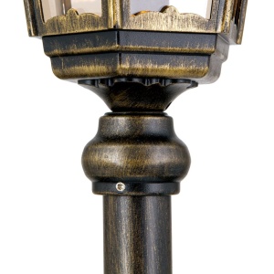 Stalp iluminat exterior stil clasic IP43 H140 Puchberg AL 11K/82576 schwarz-gold/rauch OR 631243 universul-luminii.ro