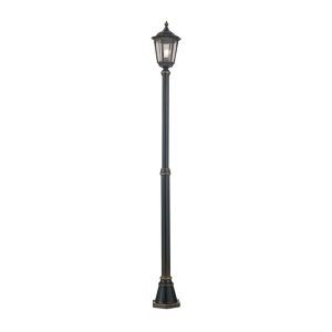 Stalp iluminat exterior stil clasic IP43 H195 Puchberg AL 11K/82506 schwarz-gold/rauch OR