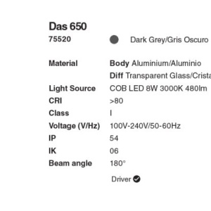 Stalp LED de exterior modern DAS 55363 universul-luminii.ro