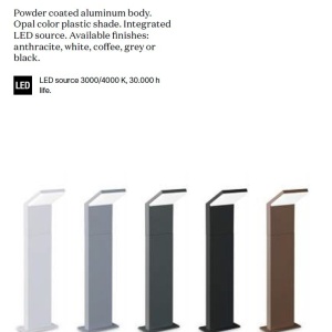 Stalp LED Exterior, Cafeniu, Protectie IP54, Style pt h100 4000k 166383 universul-luminii.ro