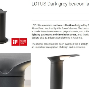 Stalp LED exterior design modern decorativ IP65 LOTUS 71225 82323 universul-luminii.ro