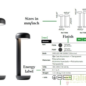 Stalp LED iluminat exterior design modern GROW L 71207 180853 universul-luminii.ro