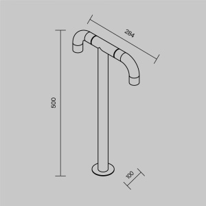 Stalp LED iluminat exterior modern IP65 Sleek H-50cm 241893 universul-luminii.ro