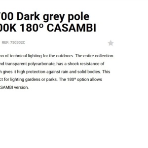 Stalp LED iluminat exterior simetric 180º IP65 RUSH 370cm 2700K CASAMBI 129143 universul-luminii.ro