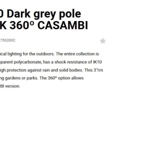 Stalp LED iluminat exterior simetric 360º IP65 RUSH 310cm 2700K CASAMBI 128633 universul-luminii.ro