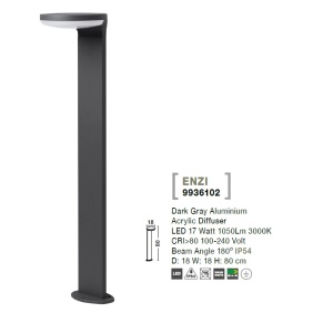 Stalp LED modern pentru iluminat exterior IP54 ENZI H-80cm 190723 universul-luminii.ro