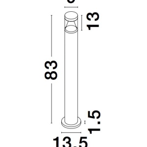 Stalp LED pentru iluminat exterior IP65 ROCK H-83cm NVL-9905024 190763 universul-luminii.ro