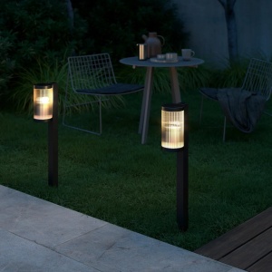 Stalp mediu pentru iluminat exterior IP54 Coupar negru 115163 universul-luminii.ro