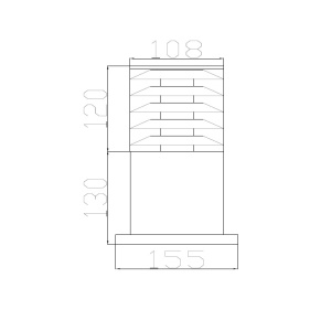 Stalp mic de exterior cu protectie IP54, Bronx gri 100863 universul-luminii.ro