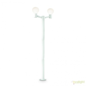 Stalp modern de exterior cu protectie IP44 CLIO PT2 alb 147086