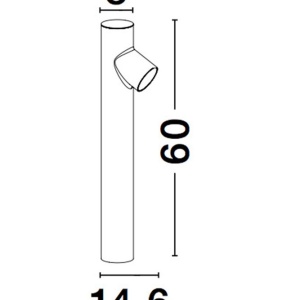 Stalp pentru iluminat exterior IP65 RAMO H-60cm NVL-9291702 190653 universul-luminii.ro