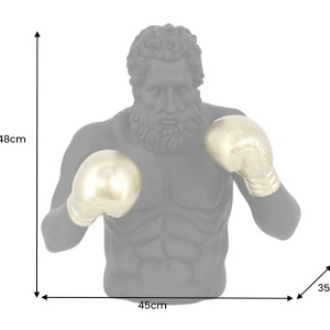 Statueta decorativa BOXER 50cm negru/ auriu - Img 3