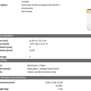 Suport lumanare design modern Vertex S alama 113426 HZ - Img 5