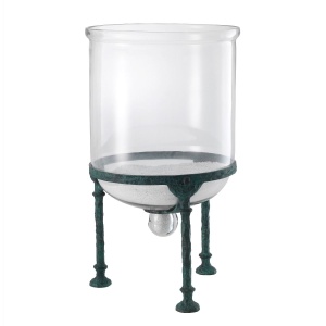 Suport lumanare LUX Grace, metal verde vintage 113689 HZ - Img 3