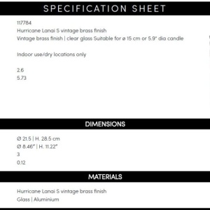 Suport pentru lumanare design LUX Hurrican Lanai S - Img 6