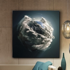Tablou decorativ, imagine imprimata pe sticla calita Madre Tierra 100x100cm SV-948135