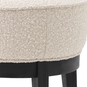 Taburete elegant design LUX Jarrett, Boucle crem - Img 4
