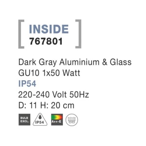 Tarus cu proiector iluminat exterior IP54 INSIDE NVL-767801 79833 universul-luminii.ro
