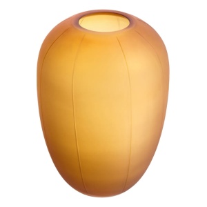 Vas decorativ din sticla design LUX Zenna S, amber - Img 3