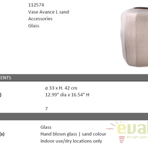 Vaza design elegant Avance L diam.33cm 112574 HZ - Img 2