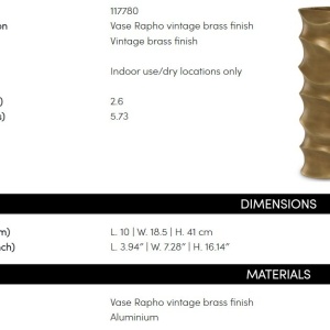 Vaza, Vas decorativ design LUX Rapho, alama vintage - Img 4