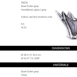 Vaza, Vas decorativ design LUX Sutter, gri - Img 6