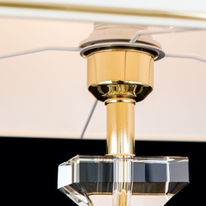 Veioza design decorativ cu cristal K9 POKAL crem/auriu 234533 universul-luminii.ro