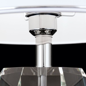 Veioza design lux cu cristal K9 ALEXIS alb/crom 234573 universul-luminii.ro