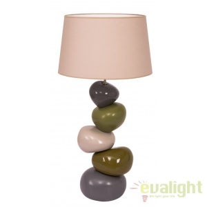 Veioza din ceramica Madame Galet gri/ verde, inaltime 100cm Madame Galet FL
