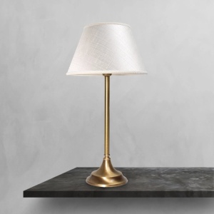 Veioza, Lampa de masa cu abajur elegant Ivory Striped - Img 2