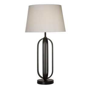 Veioza/Lampa de masa decorativa Chic negru/alb