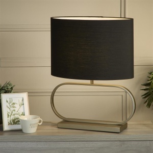 Veioza/Lampa de masa decorativa Sleek bronz/negru - Img 2