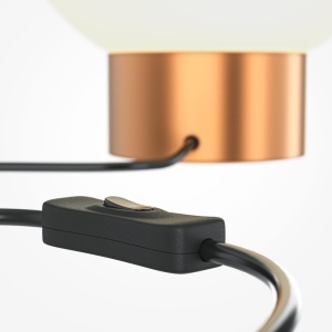 Veioza/Lampa de masa design decorativ Basic alb/auriu 146843 universul-luminii.ro