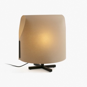 Veioza/Lampa de masa design decorativ LUANG M Black/camel - Img 2