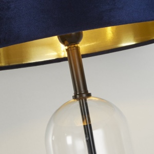 Veioza/Lampa de masa design decorativ Oxford negru, navy 139853 universul-luminii.ro