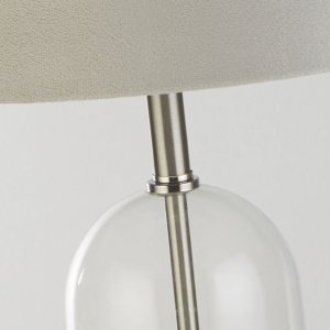 Veioza/Lampa de masa design decorativ Oxford nickel/gri 139833 universul-luminii.ro