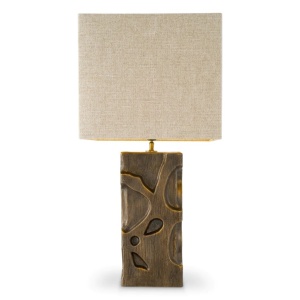 Veioza, Lampa de masa design LUX, Aluminiu, Tesatura, Enzo 94783 universul-luminii.ro